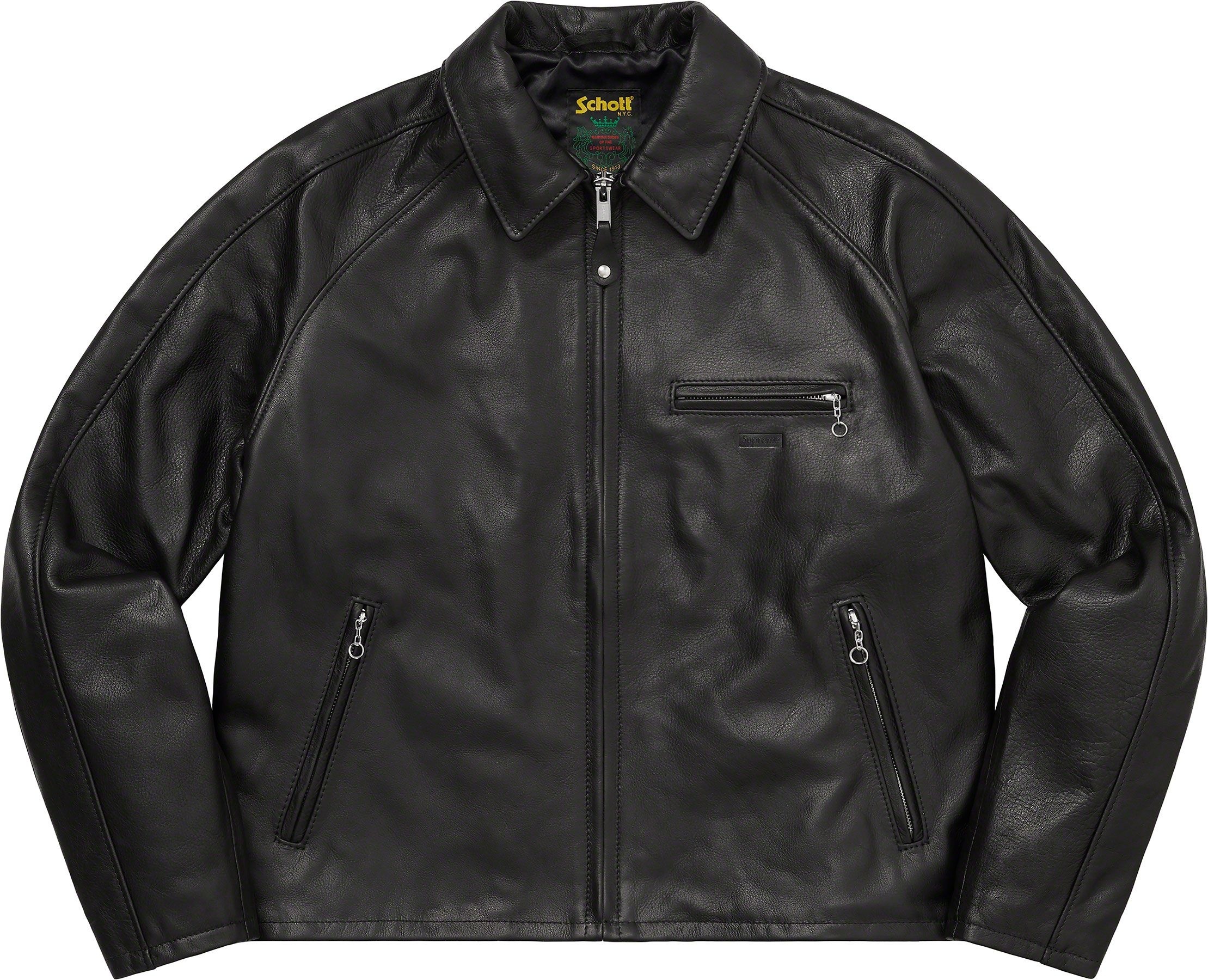 Supreme®/Schott® Leather Racer Jacket view 11